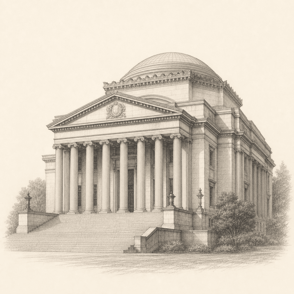 Low Library sketch preserved for the workshop detail page