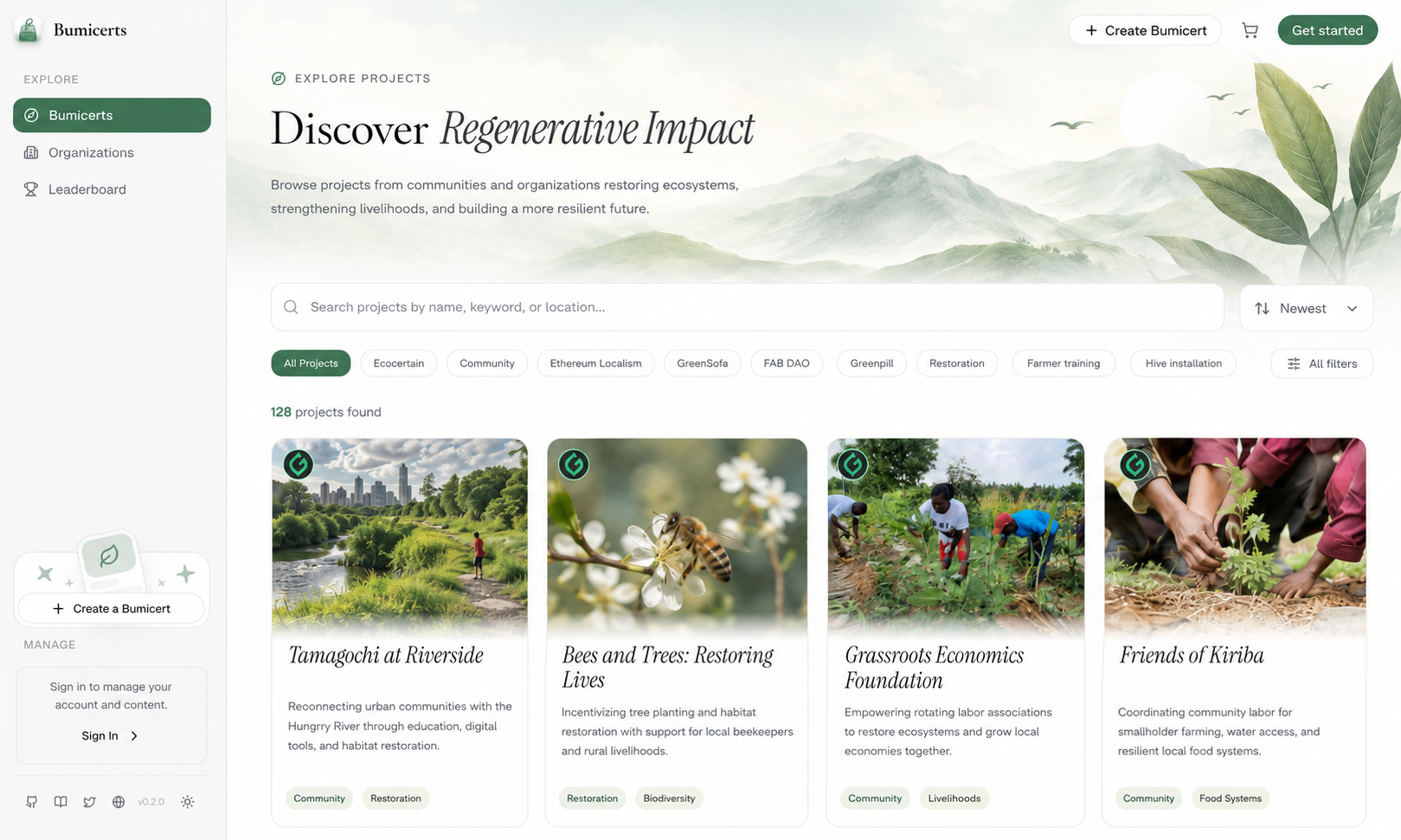 Explore page AI reference