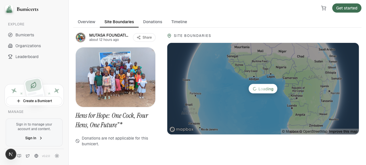 Detail site boundaries tab