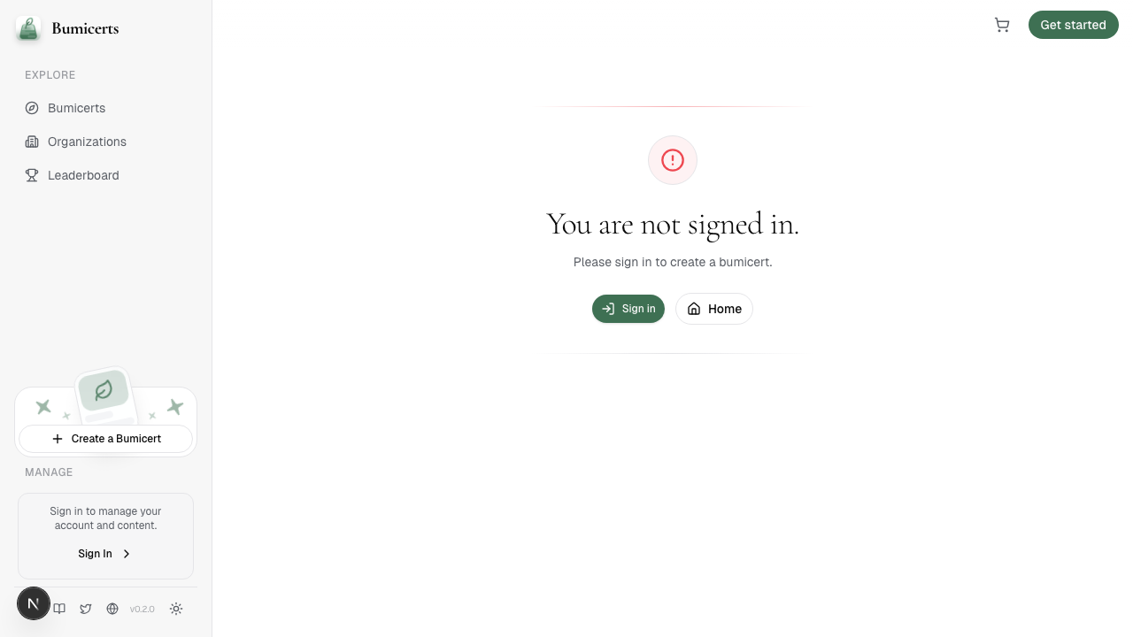 Create flow blocked by not signed in overlay