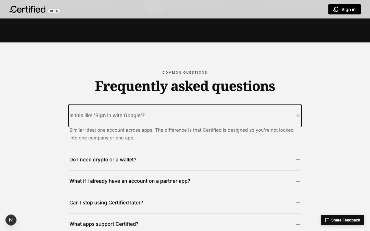 FAQ accordion open