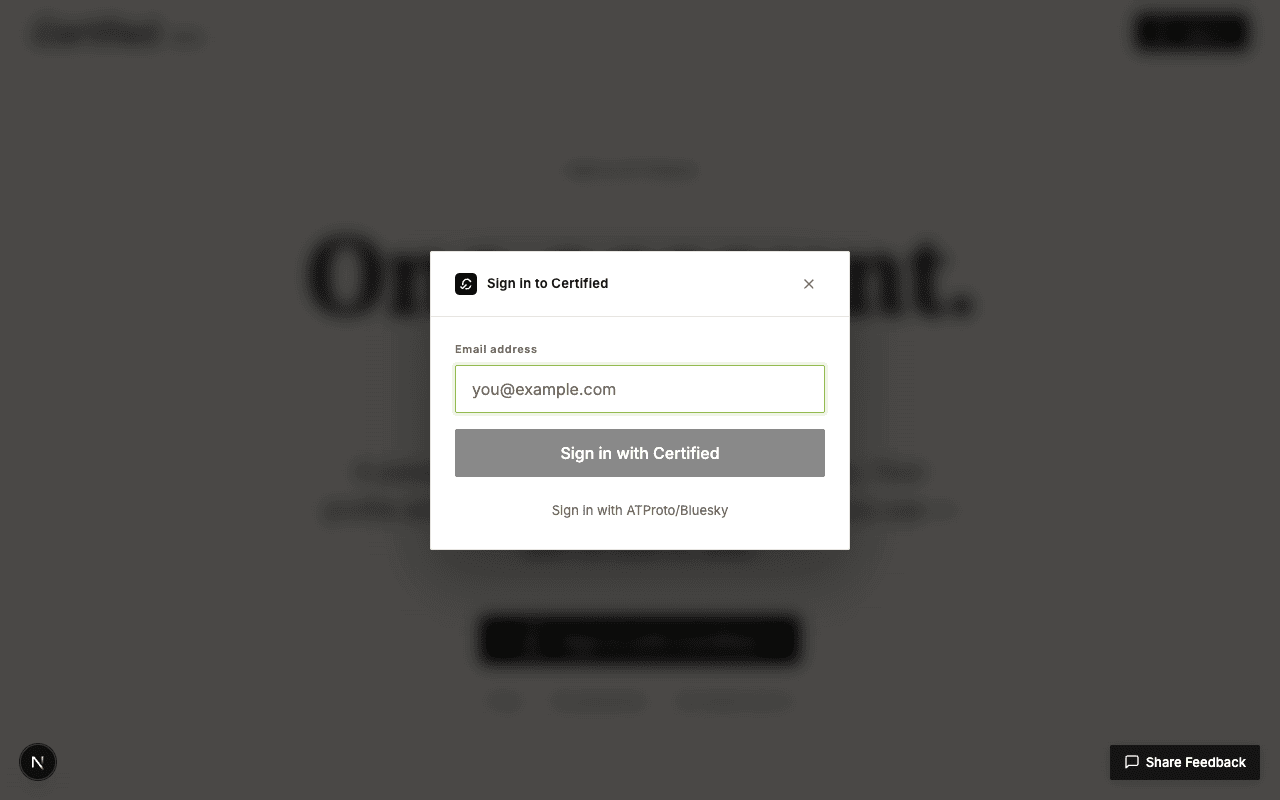 v2 sign-in modal