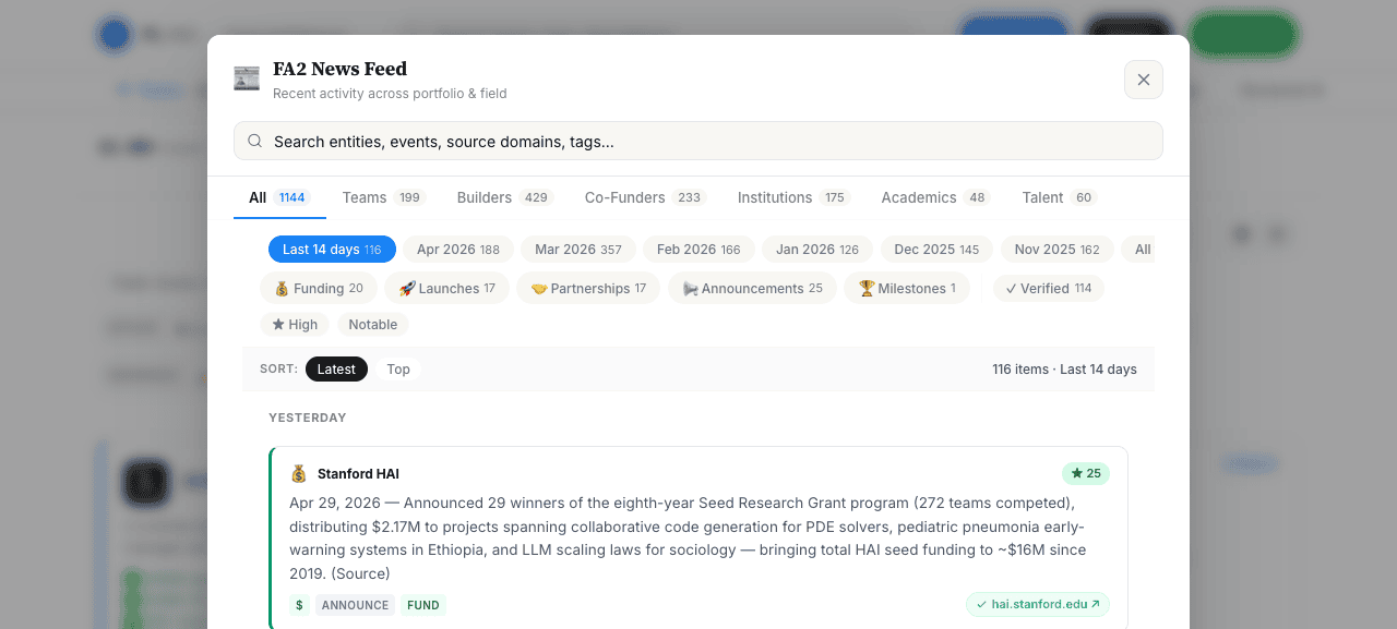 News modal default state