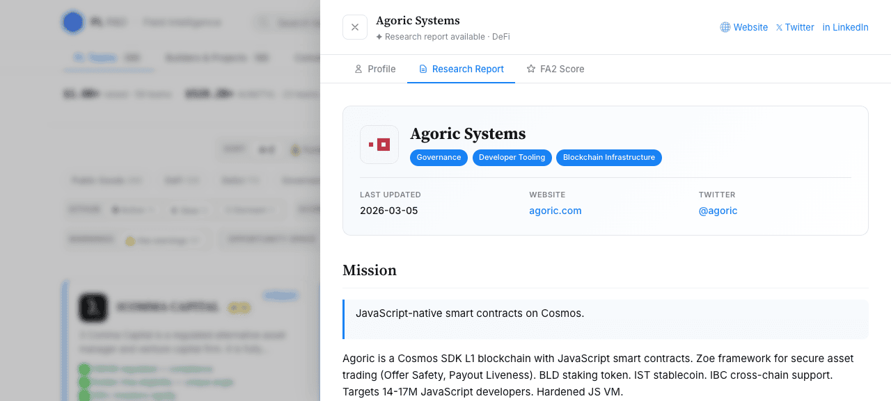 Agoric Systems team report