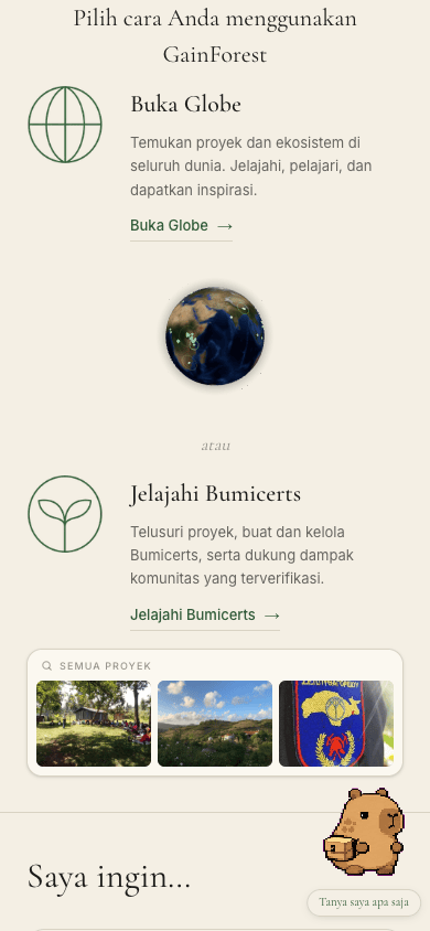 ChoosePath section on mobile.