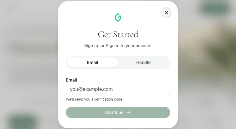 Sign-in dialog