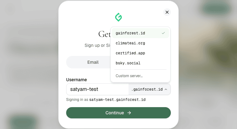 Domain dropdown