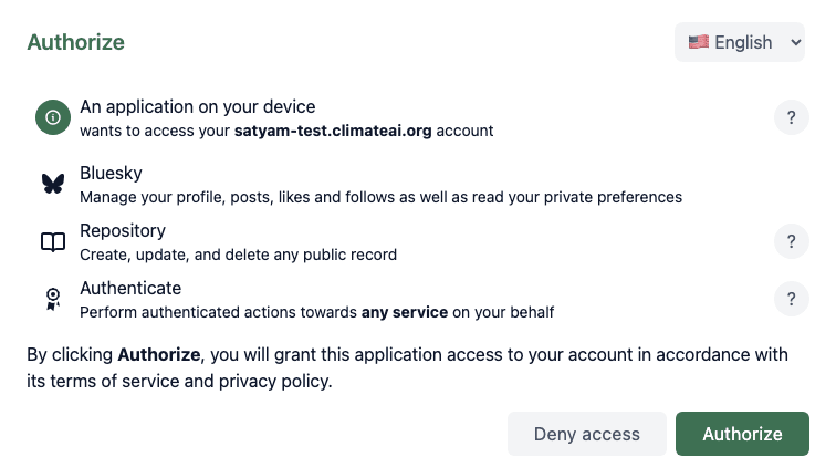 OAuth consent