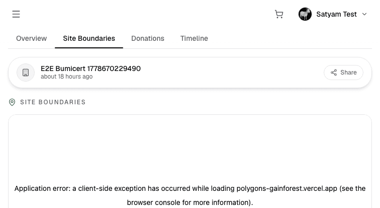 Site Boundaries error