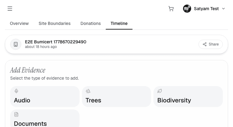 Timeline tab