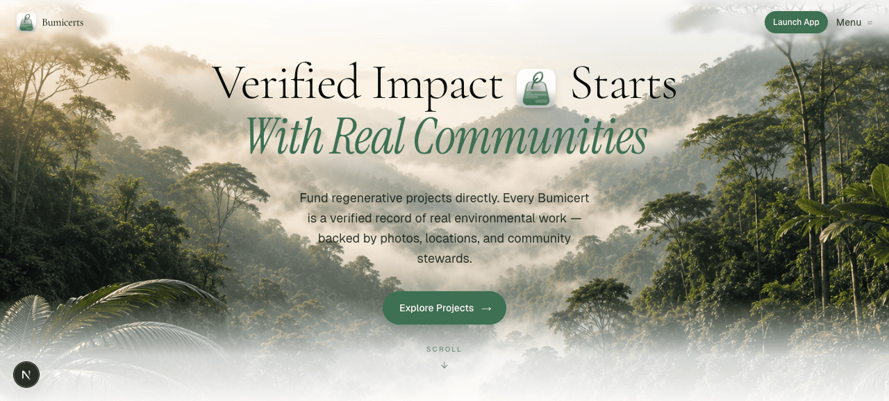 Landing page hero