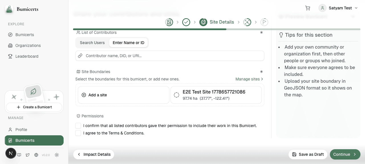 Step 2 sites