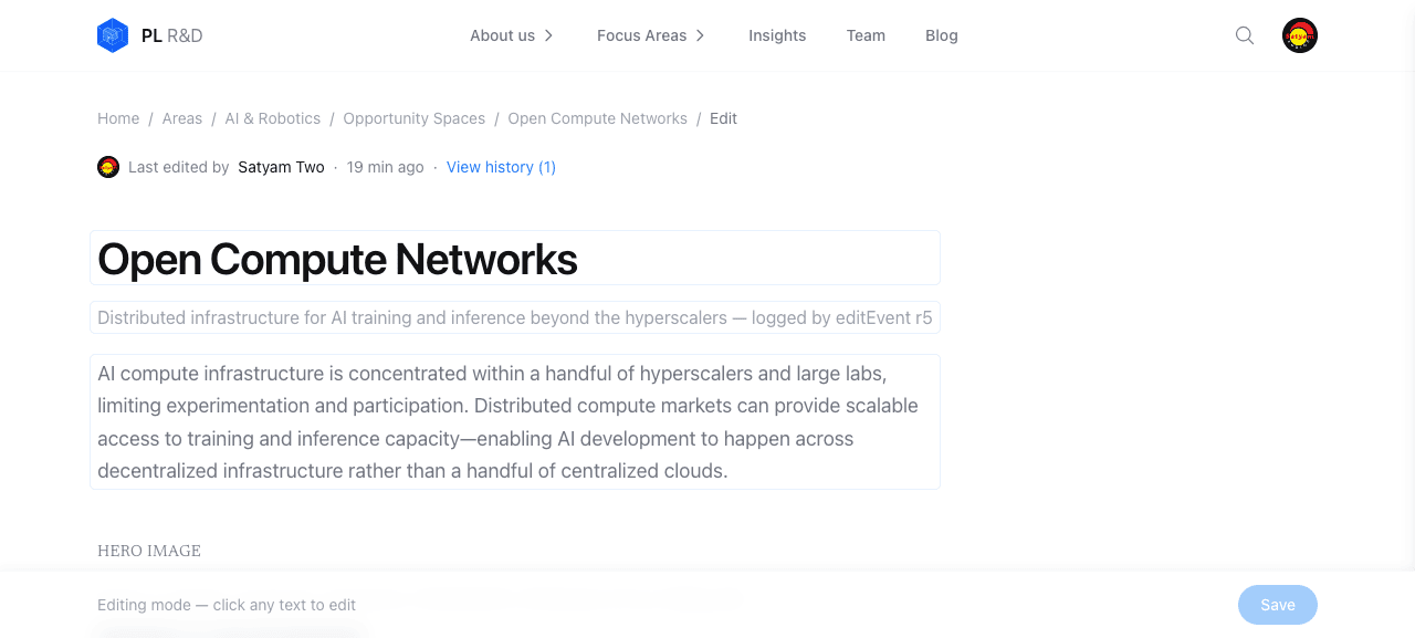 Same byline appears inside the inline editor