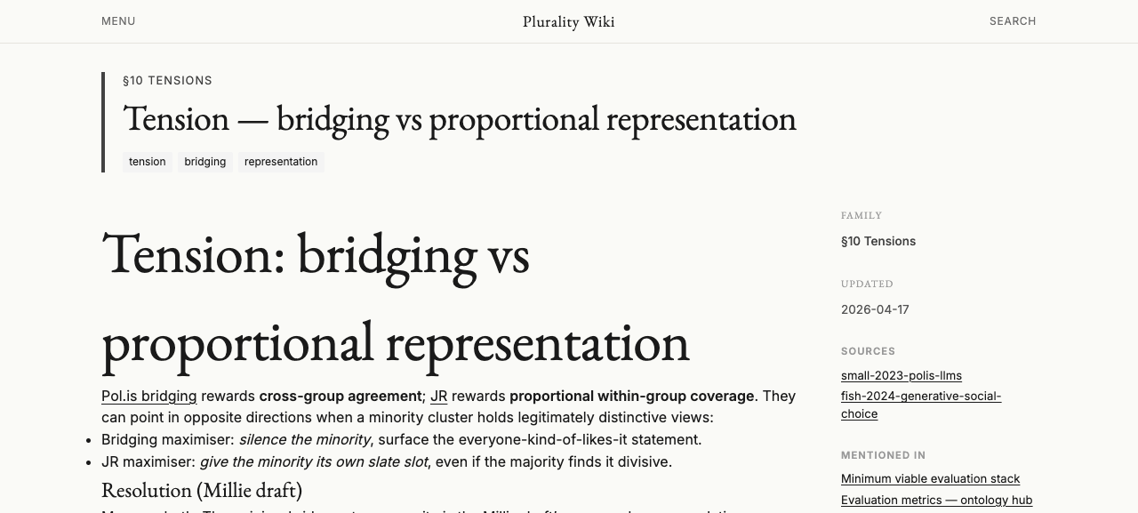 Bridging vs JR tension