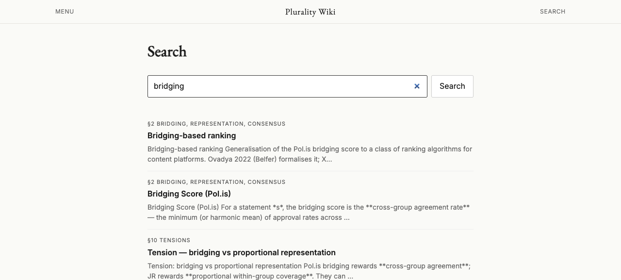 Search bridging